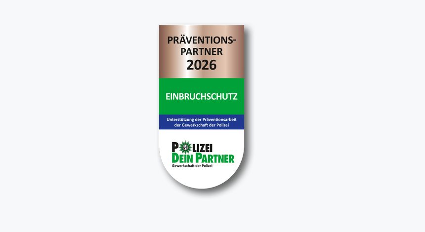 Labels : partenaire prévention anti-effraction 2026, « Polizei – Dein Partner » (partenaire de la police), syndicat allemand de la police (GdP)