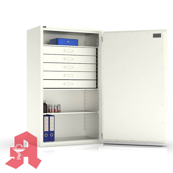 Hera 150 Plus - BTM Tresor Grad 1 (EN1143-1) mit 5 Schubladen - (147 x 87 x 49,5cm), Widerstandsgrad 1