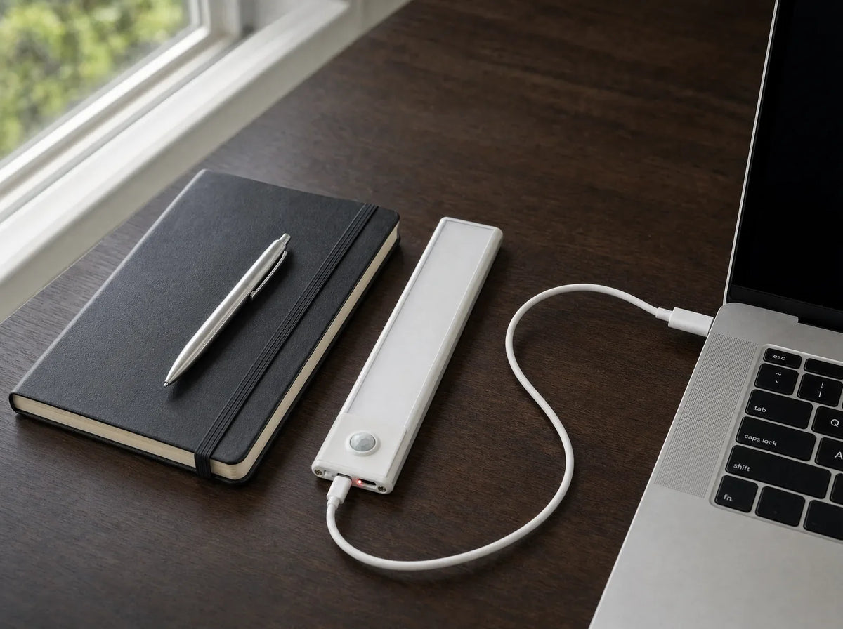 Lampe LED en charge via USB-C