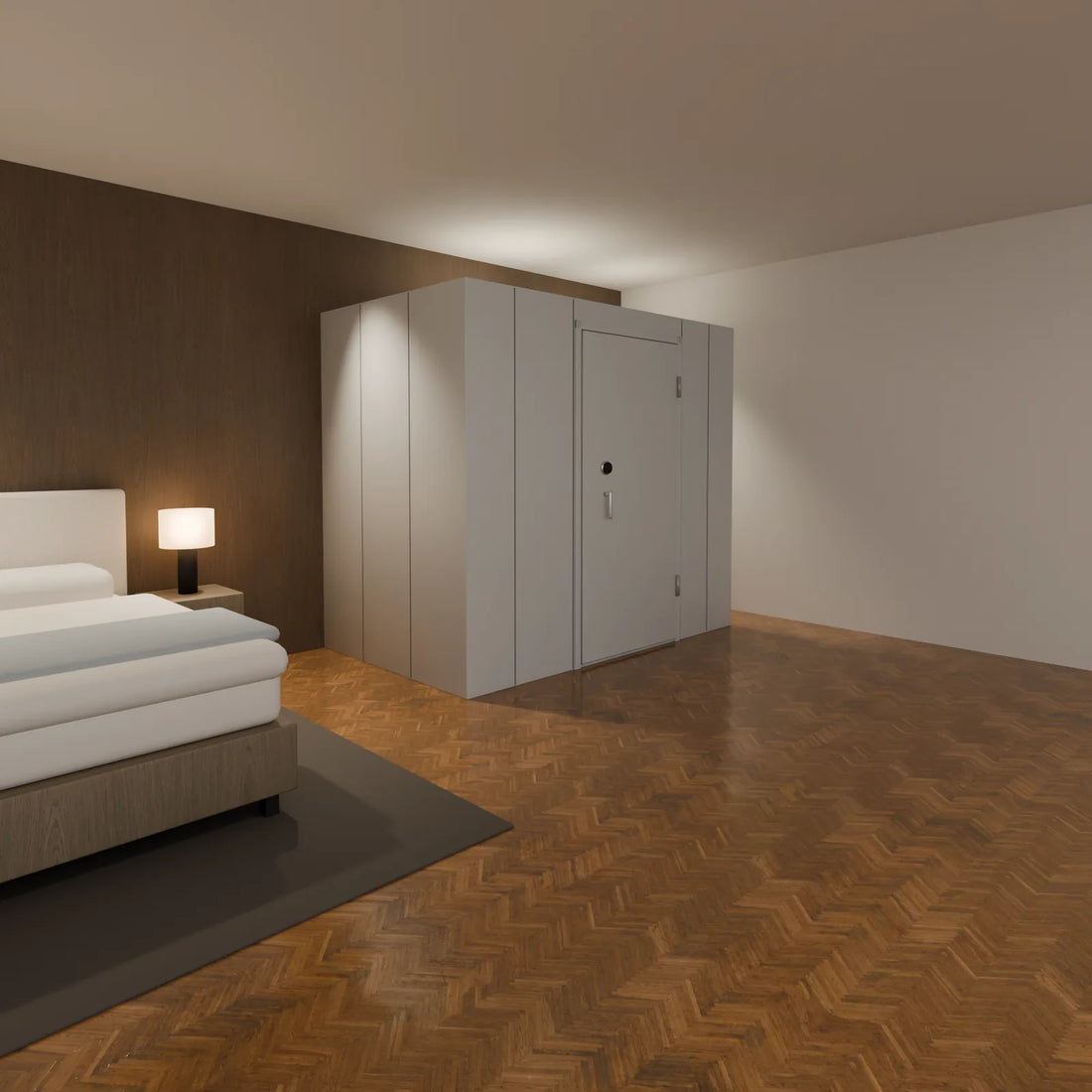 Temenos: Schutzraum im Haus neben dem Schlafzimmer, frei stehend (Beispiel)