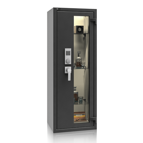 Elon 150 - Panzerglastresor Klasse 1 [EN1143-1] - (150 x 55 x 45cm) – Graphitschwarz