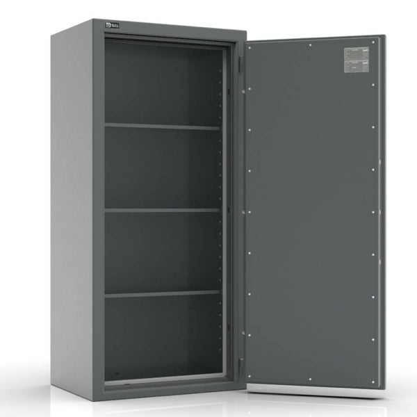 Zelos 150 - feuerfester Dokumentenschrank (152 x 70 x 51cm) – Graphitgrau