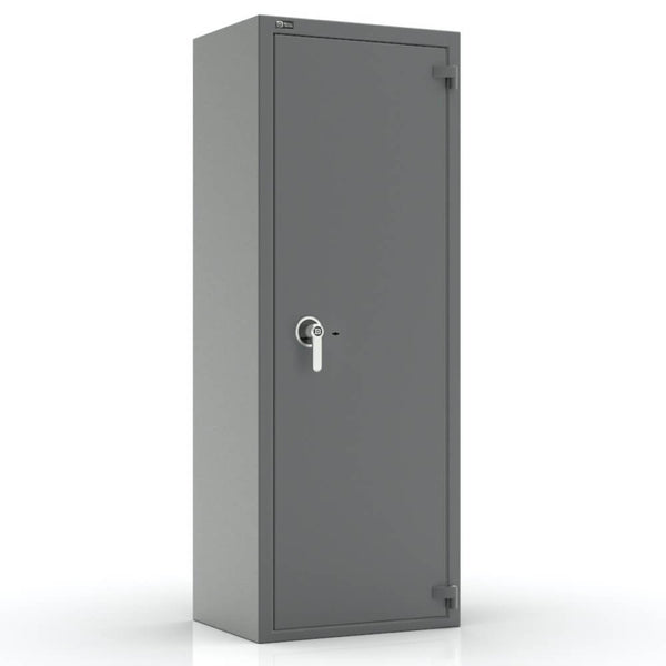 Zelos 190 - feuerfester Dokumentenschrank (187 x 70 x 51cm) – Graphitgrau