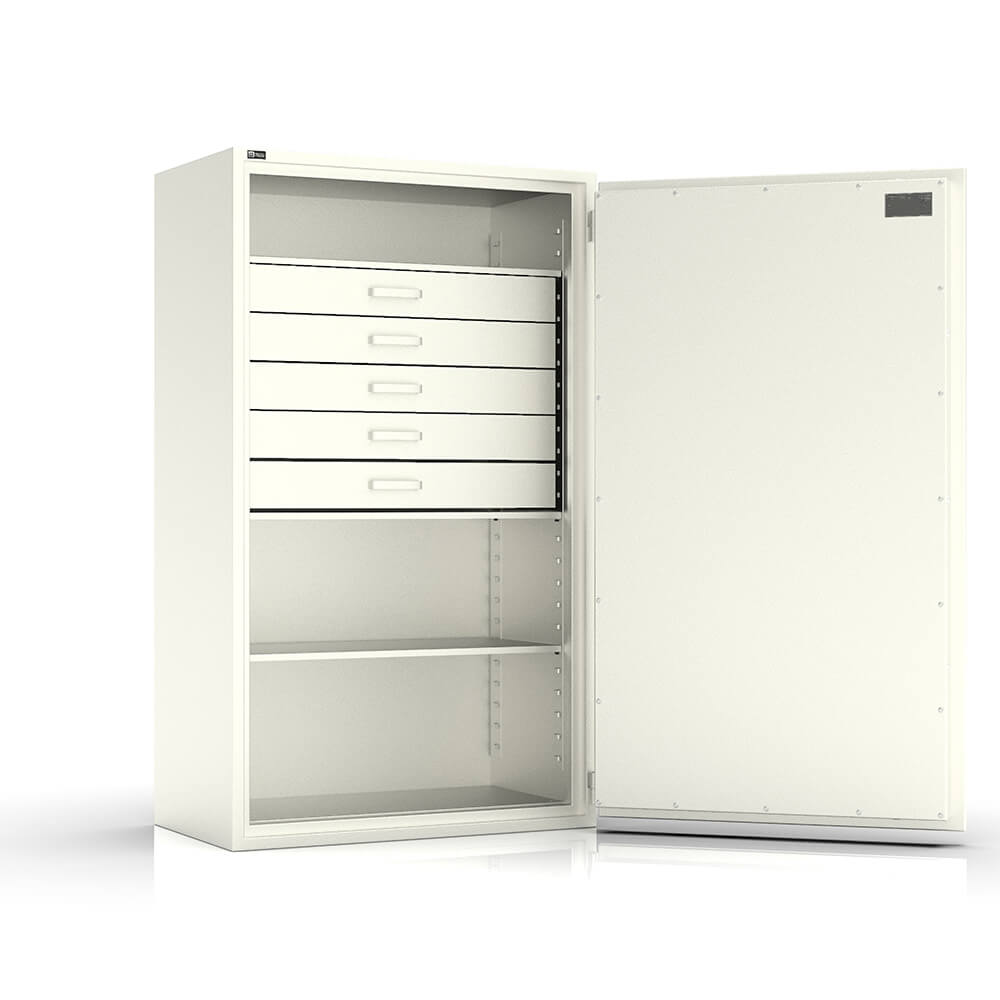 Hera 150 Plus - BTM Tresor Grad 1 (EN1143-1) mit 5 Schubladen - (147 x 87 x 49,5cm), Widerstandsgrad 1