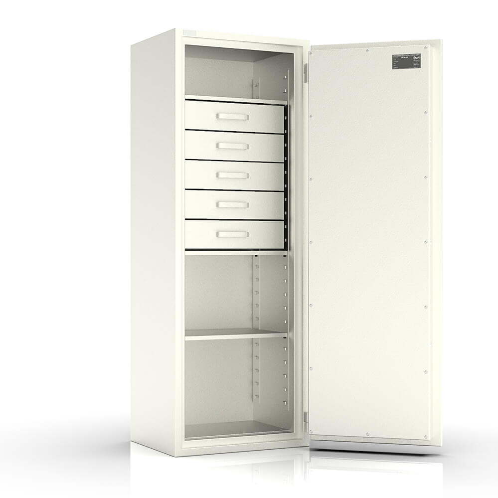 Hera 150 - BTM Tresor Grad 1 (EN1143-1) mit 5 Schubladen - (147 x 53 x 42cm), Widerstandsgrad 1