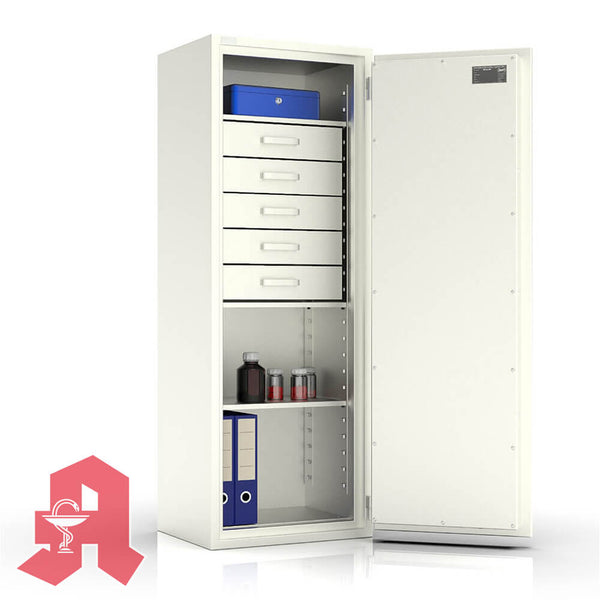 Hera 150 - BTM Tresor Grad 1 (EN1143-1) mit 5 Schubladen - (147 x 53 x 42cm), Widerstandsgrad 1