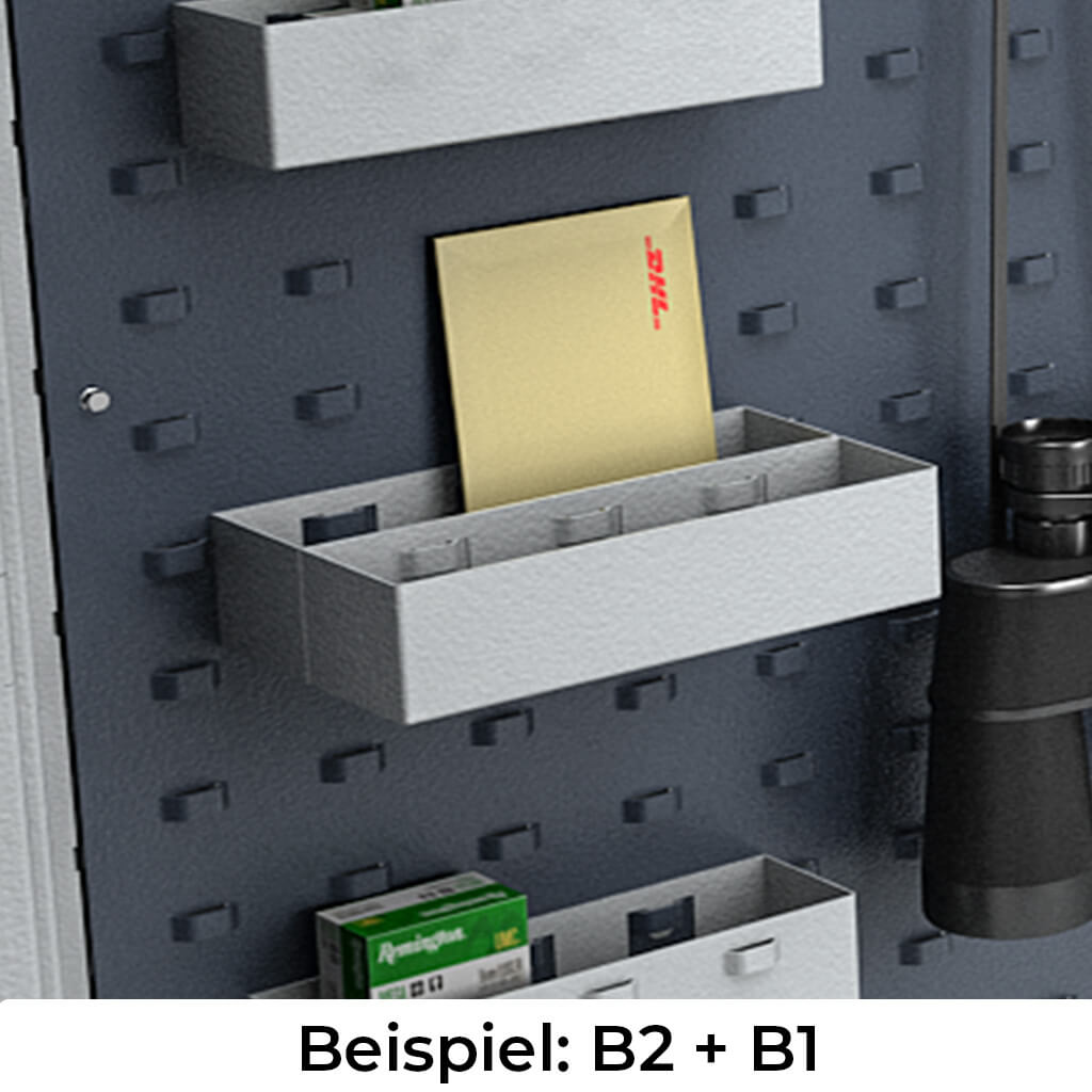 B2-4Rio | Aufbewahrungbox mit Lochsystem für Lochwand Rio
