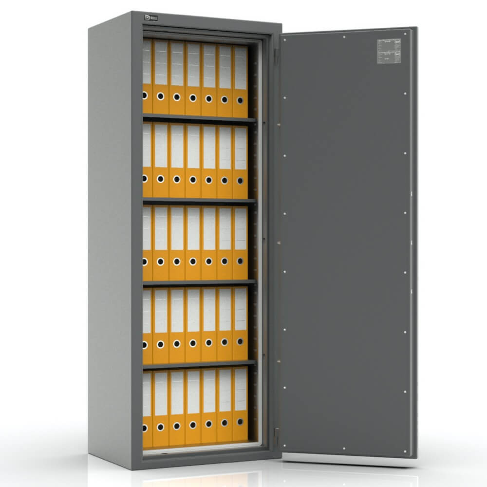 Zelos 190 - feuerfester Dokumentenschrank (187 x 70 x 51cm), Sicherheitsstufe S1