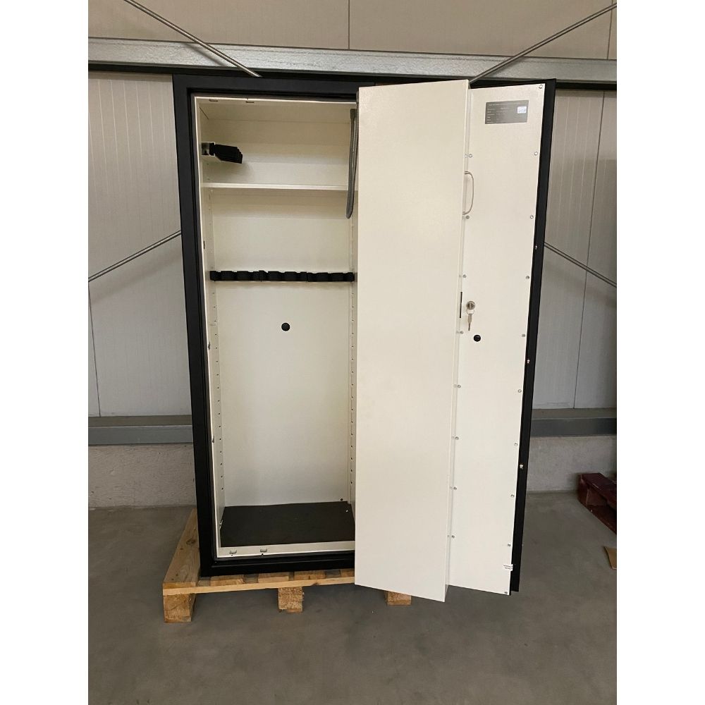 Harlon 10 - Waffenschrank Vitrine Klasse 1 EN1143-1 - (150 x 55 x 45cm)-Graphitschwarz-Zahlenschloss Einzelstück