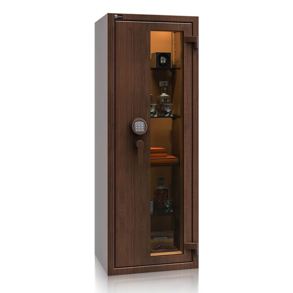 Pattis 3 Holzedition - Panzerglastresor mit Waffenhalter - (150 x 55 x 45cm)