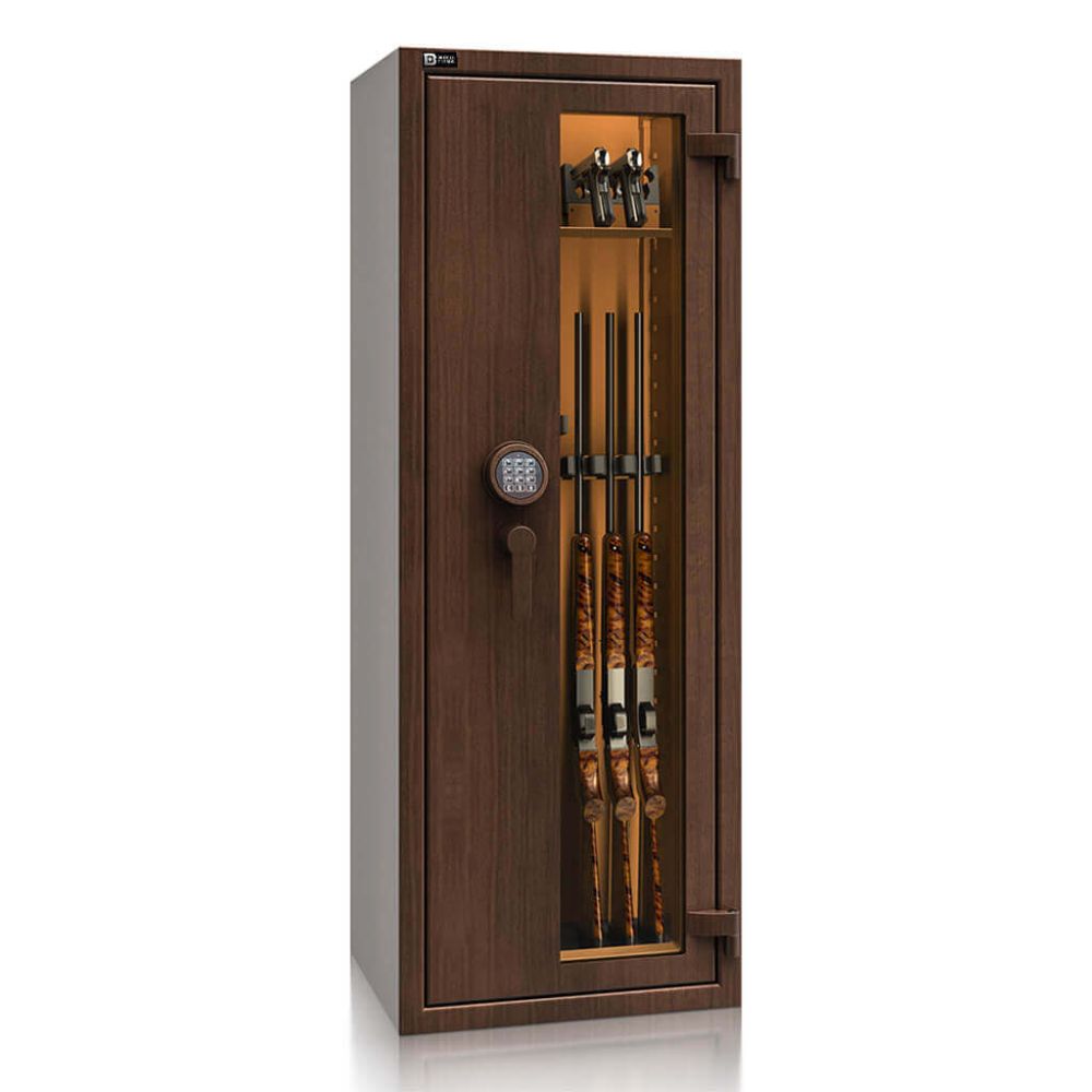 Pontus 9 Holzedition - Waffenschrank mit Glas [EN1143-1] - (150 x 55 x 45cm)