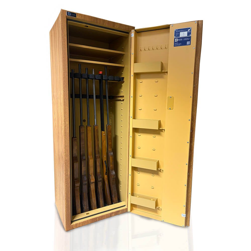 Veteris 16 Eiche - Holz-Waffenschrank (EN1143-1) - (150 x 55 x 45cm)-Eiche-Widerstandsgrad 1-Zahlenschloss